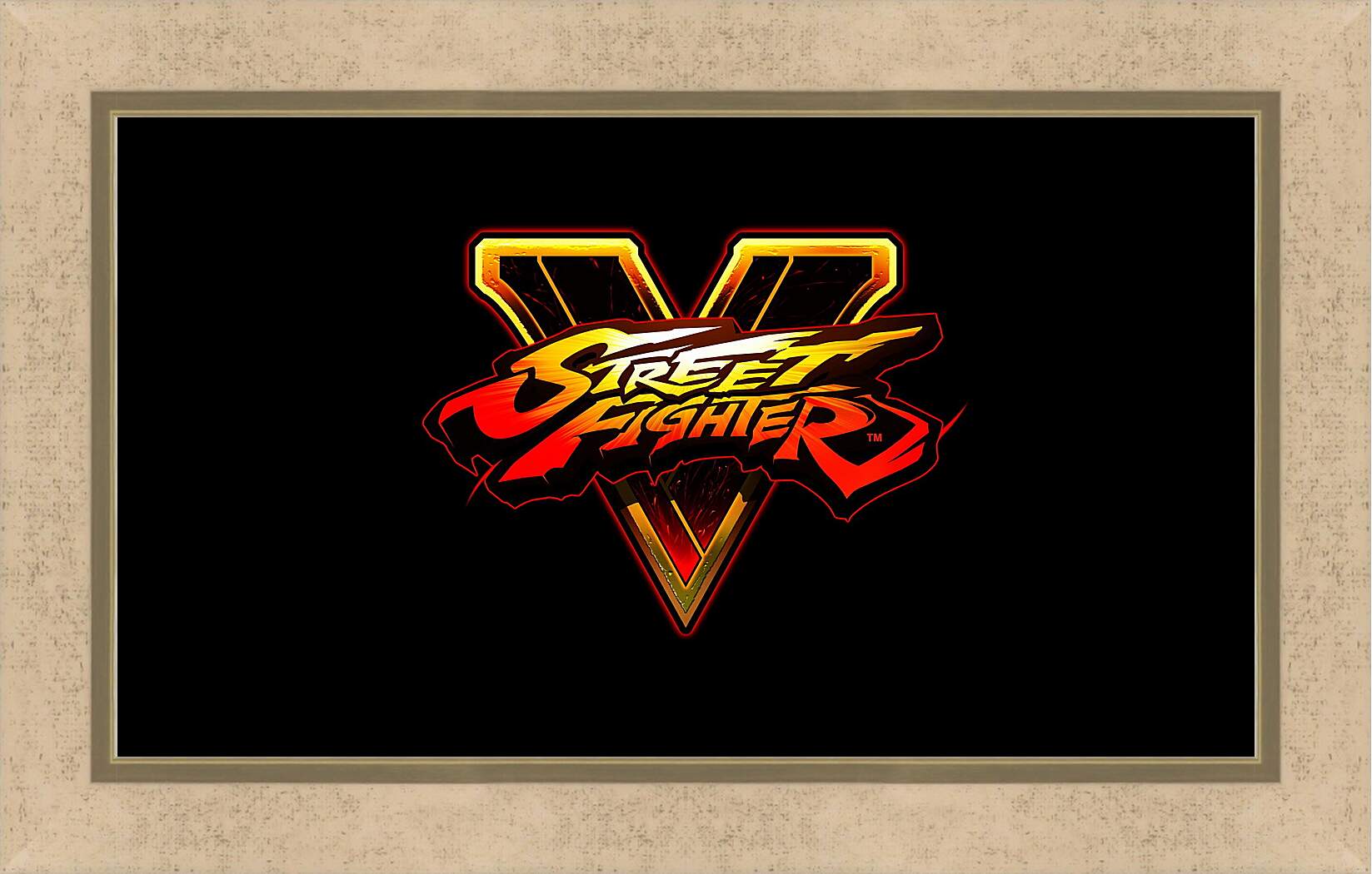 Картина в раме - street fighter v, fighting, logo
