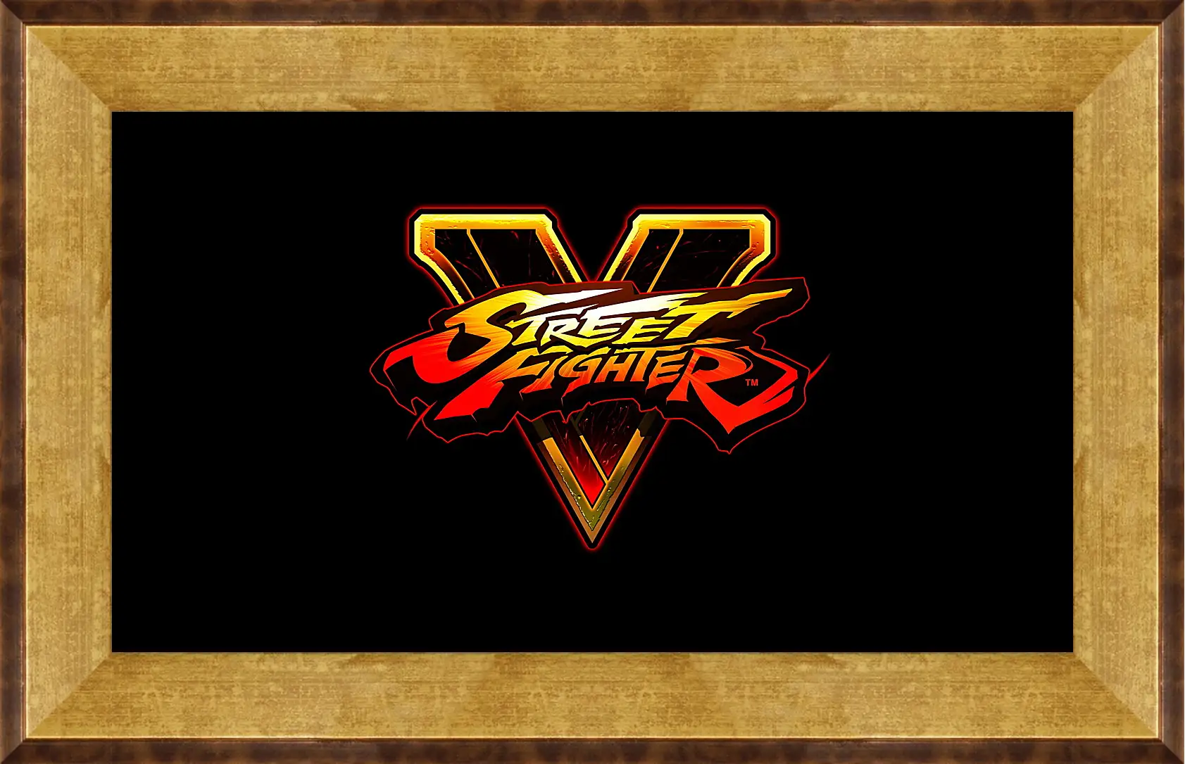 Картина в раме - street fighter v, fighting, logo
