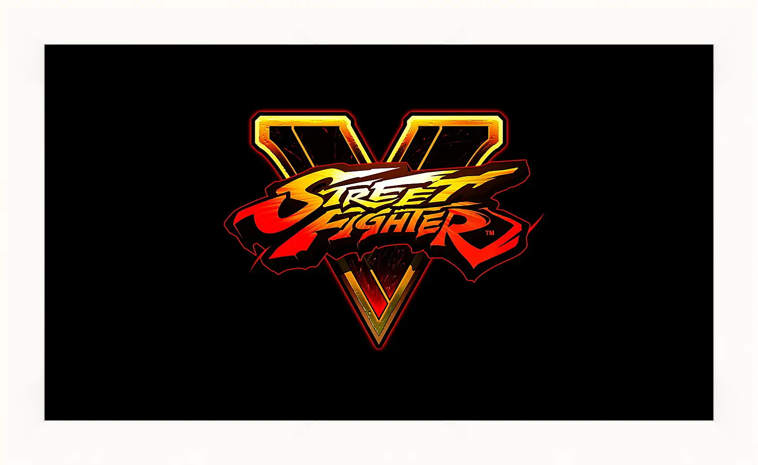 Картина в раме - street fighter v, fighting, logo
