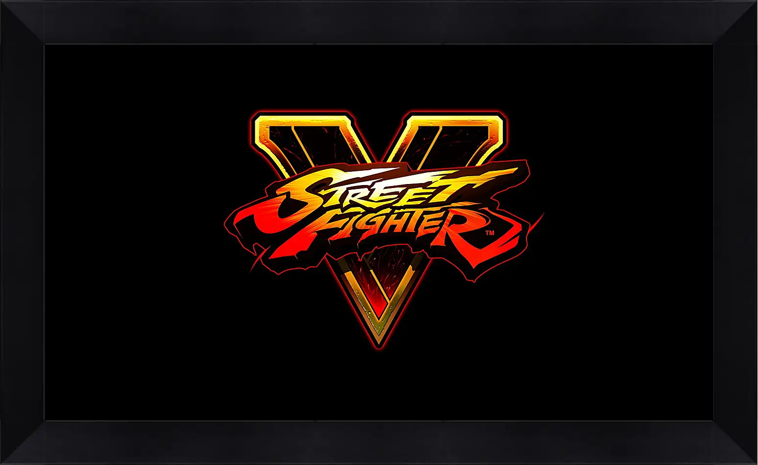 Картина в раме - street fighter v, fighting, logo
