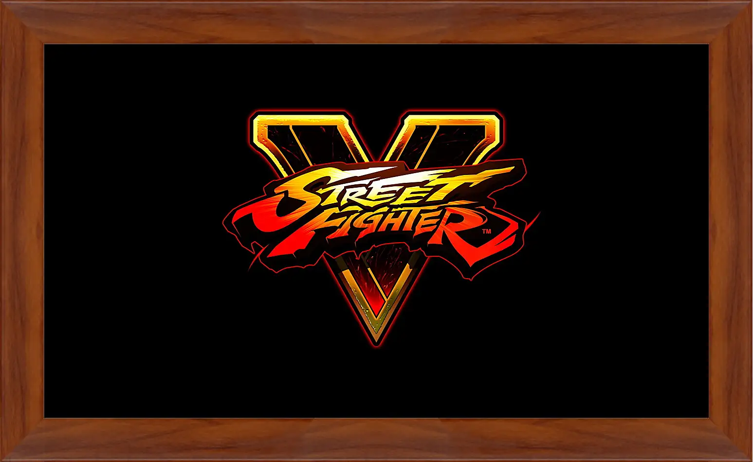 Картина в раме - street fighter v, fighting, logo
