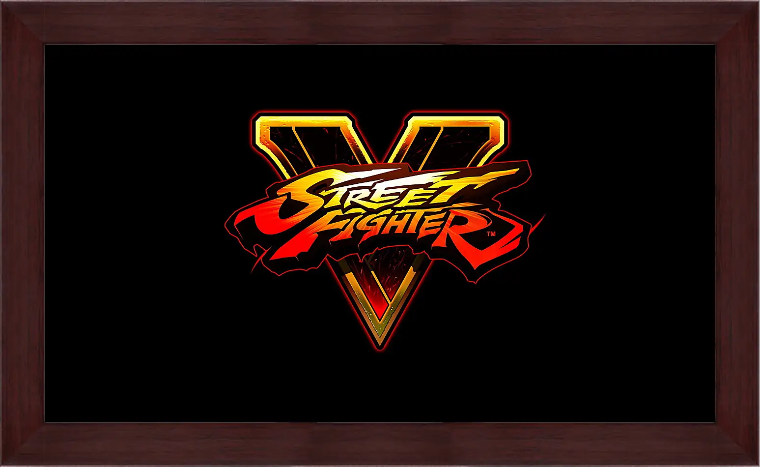 Картина в раме - street fighter v, fighting, logo
