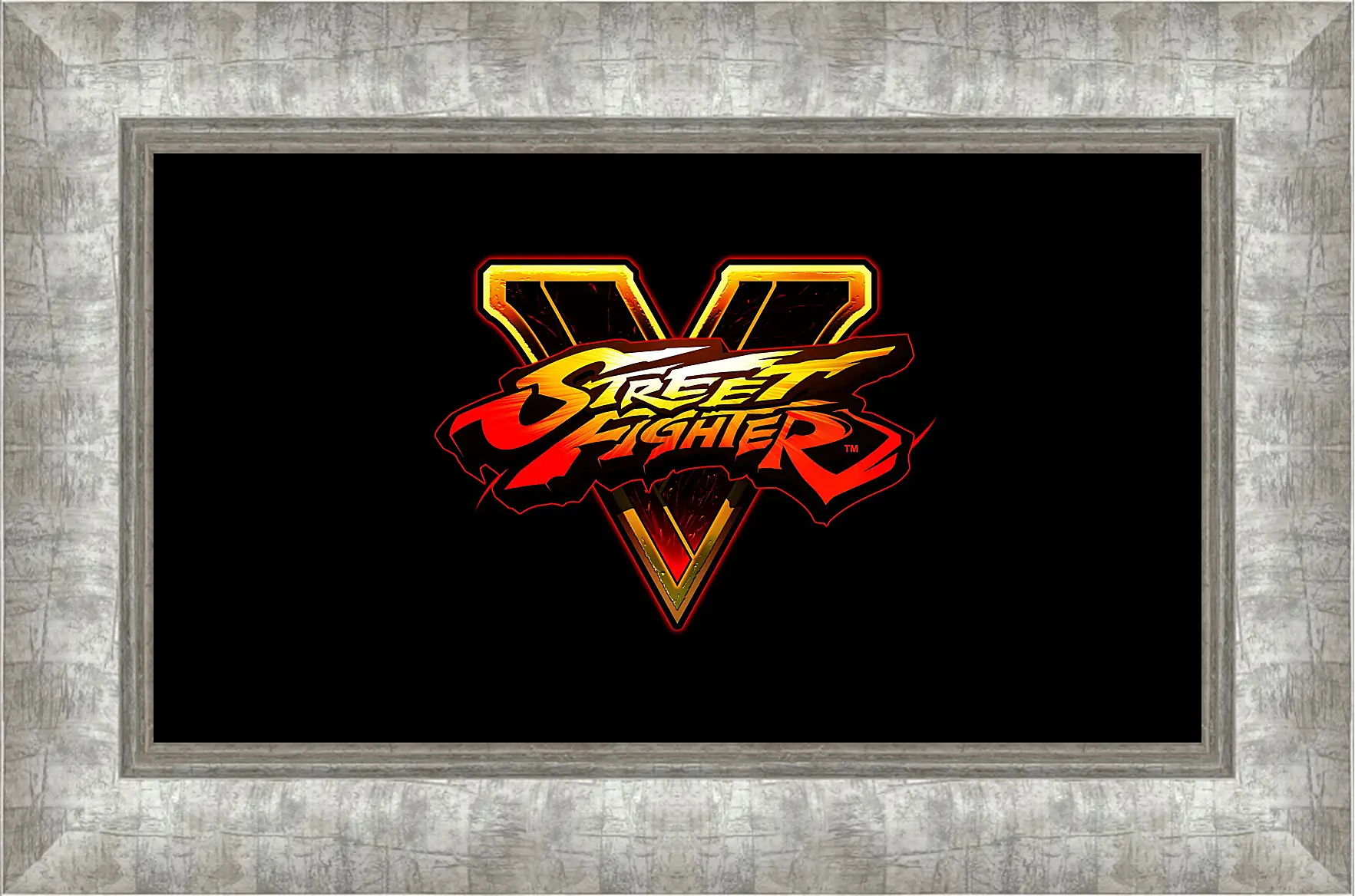 Картина в раме - street fighter v, fighting, logo
