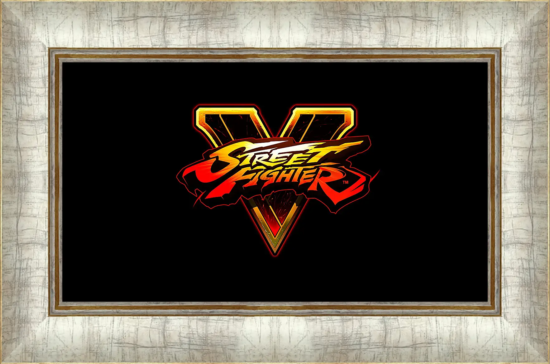 Картина в раме - street fighter v, fighting, logo
