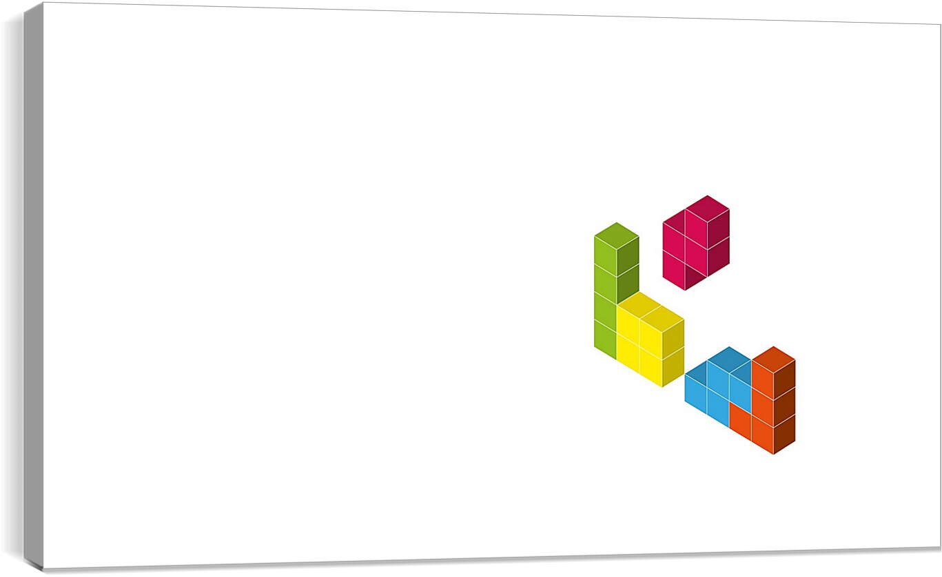 Постер и плакат - tetris, cubes, 3d
