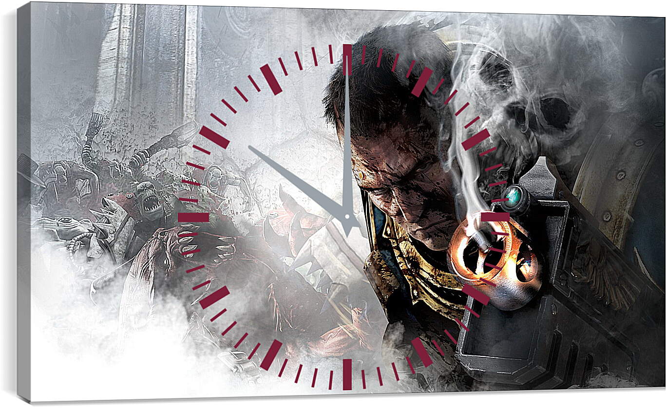 Часы картина - warhammer 40 000 space marine, man, warrior
