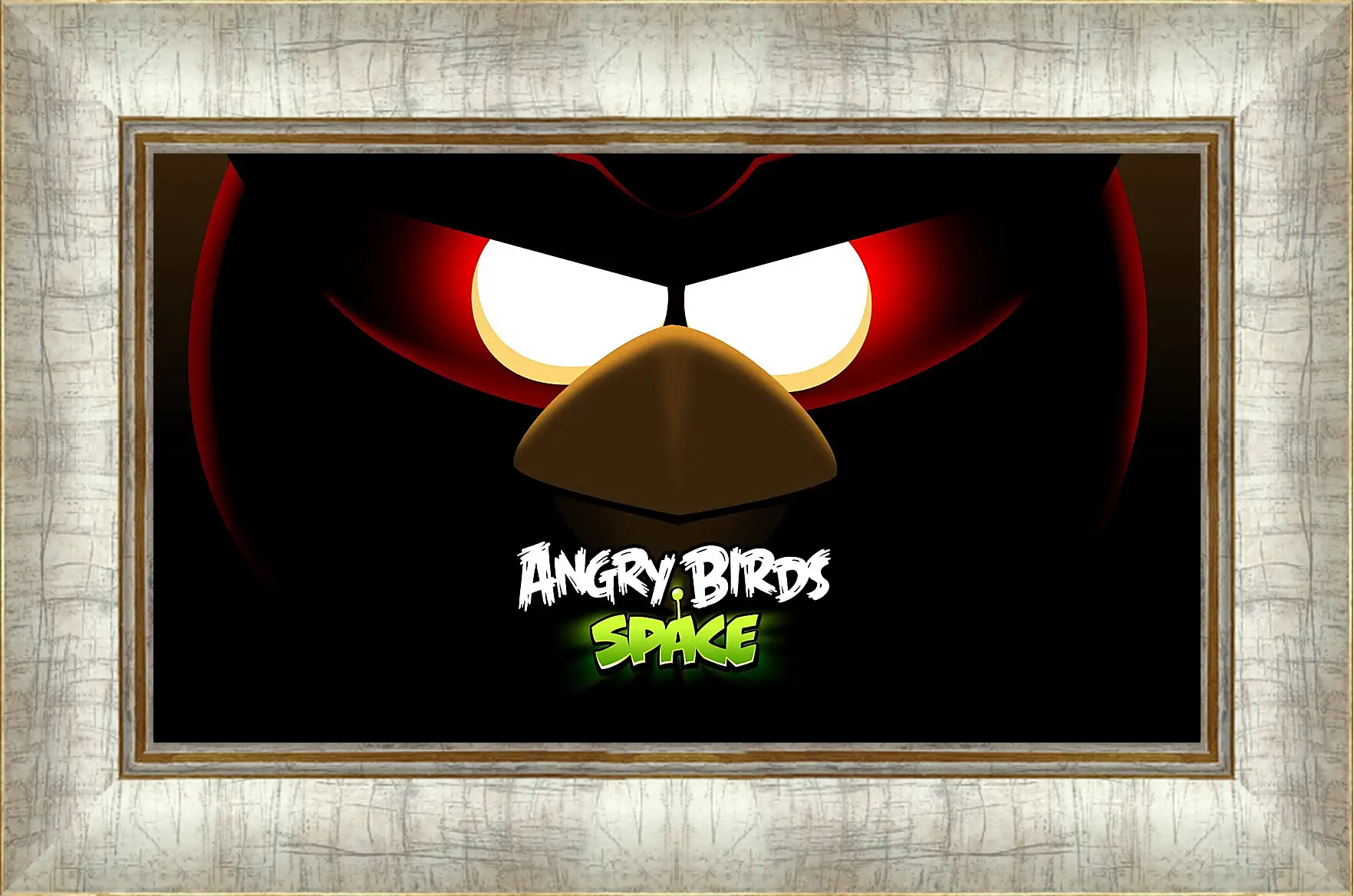 Картина в раме - angry birds space, angry birds, bird
