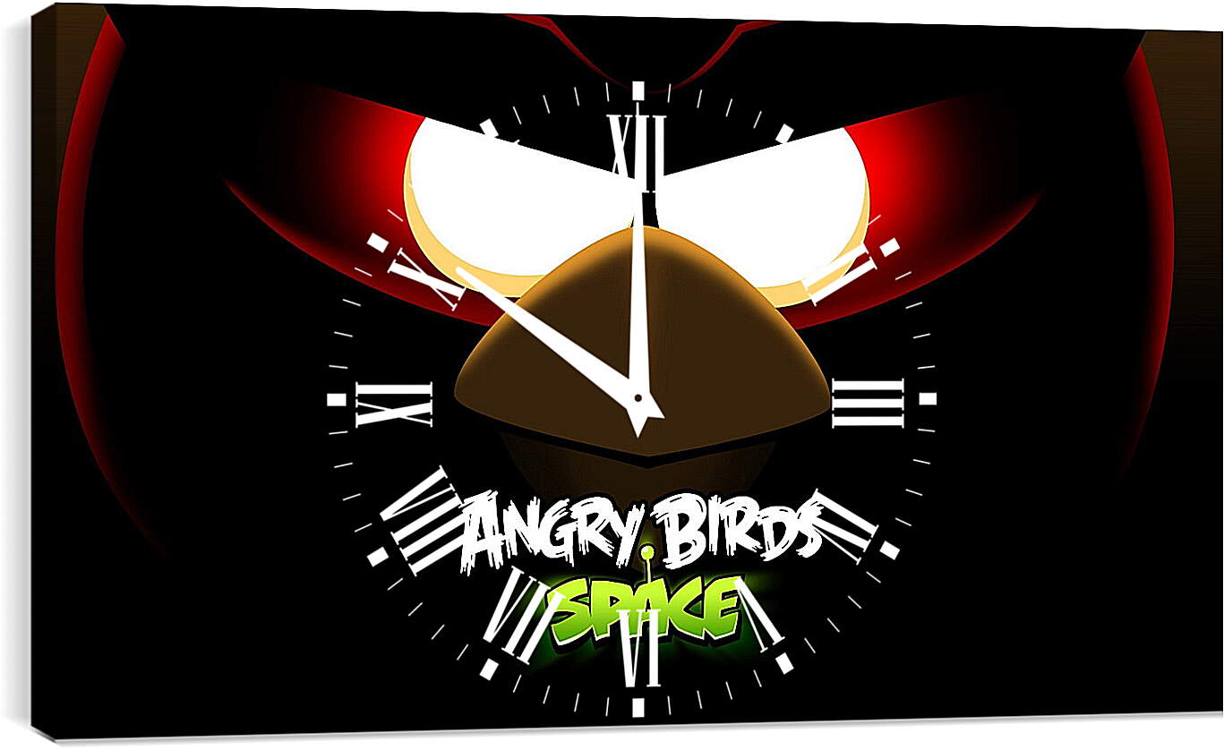 Часы картина - angry birds space, angry birds, bird

