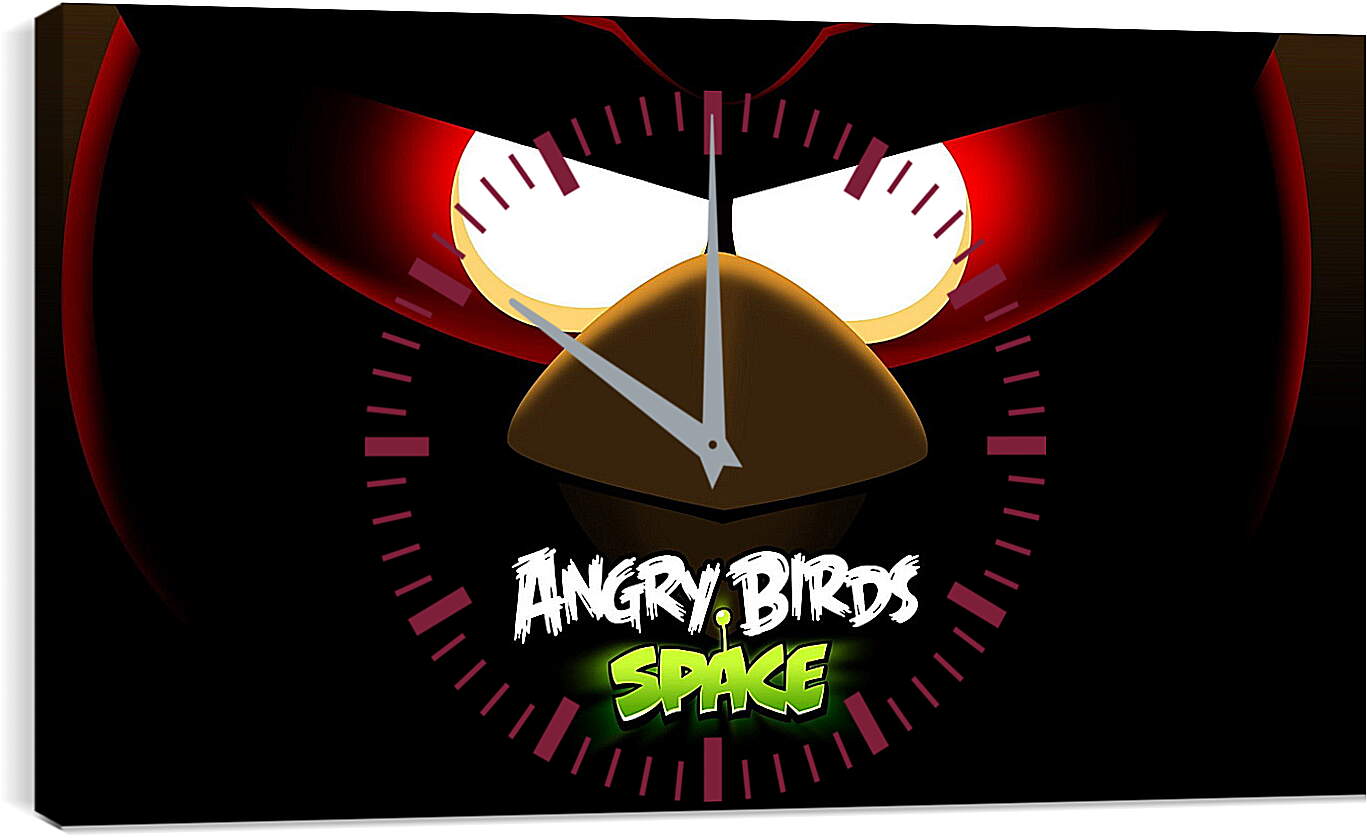 Часы картина - angry birds space, angry birds, bird
