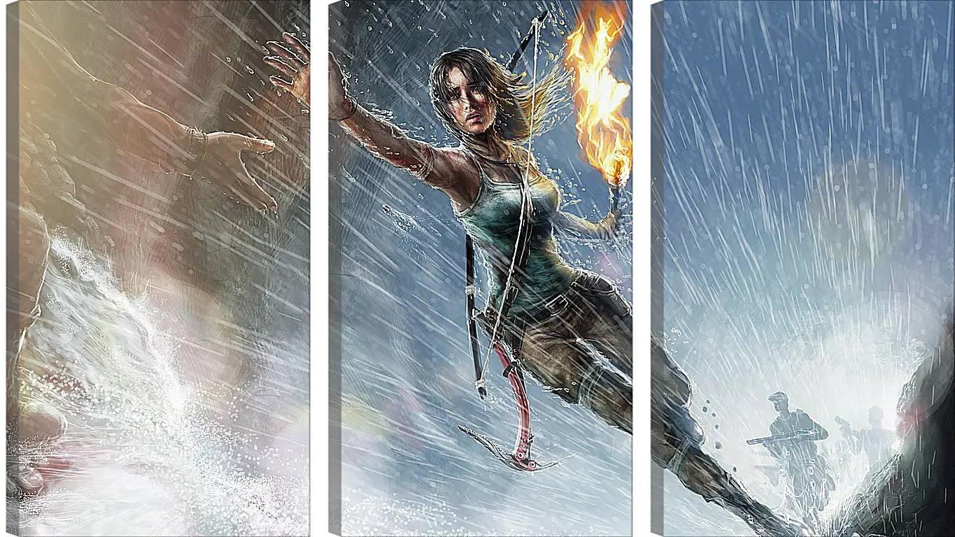 Модульная картина - lara croft, tomb raider, girl