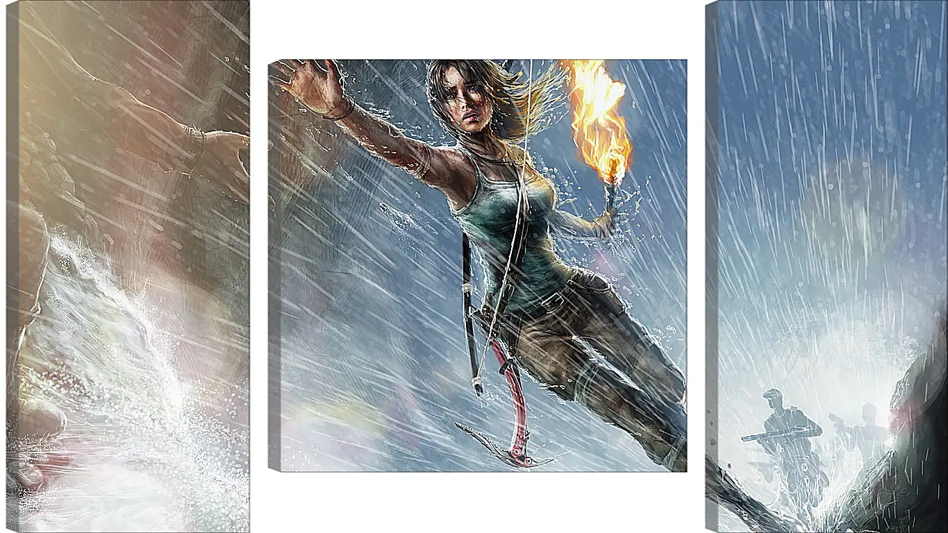 Модульная картина - lara croft, tomb raider, girl