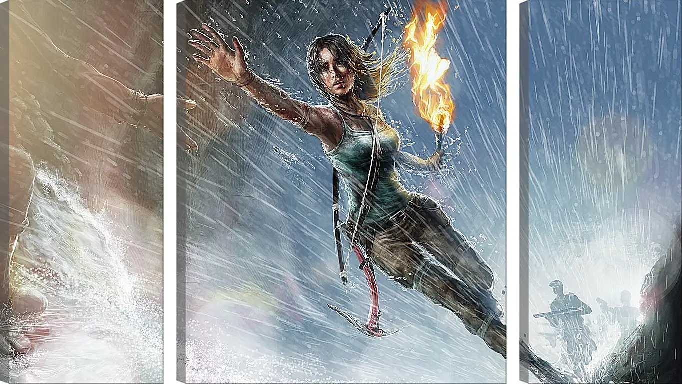 Модульная картина - lara croft, tomb raider, girl