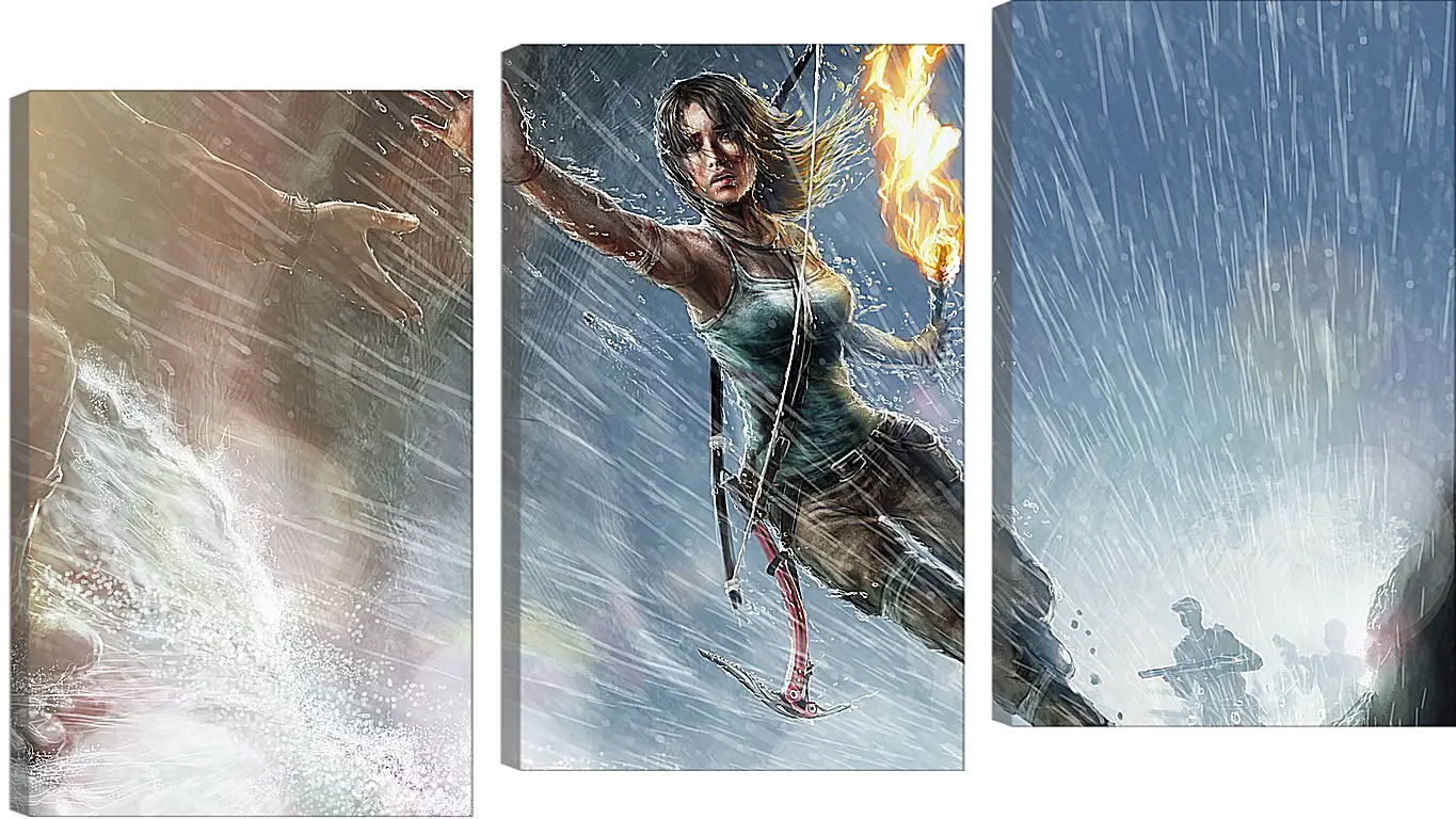 Модульная картина - lara croft, tomb raider, girl