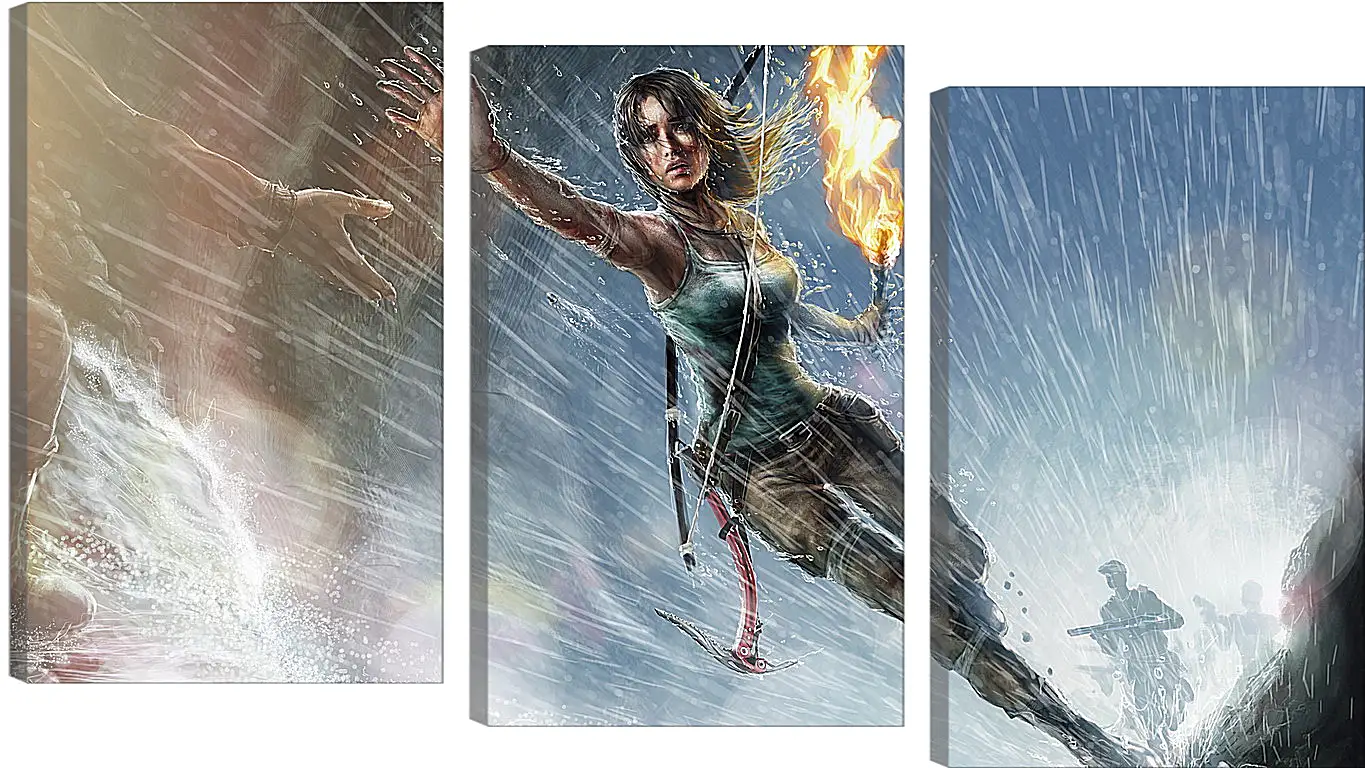 Модульная картина - lara croft, tomb raider, girl