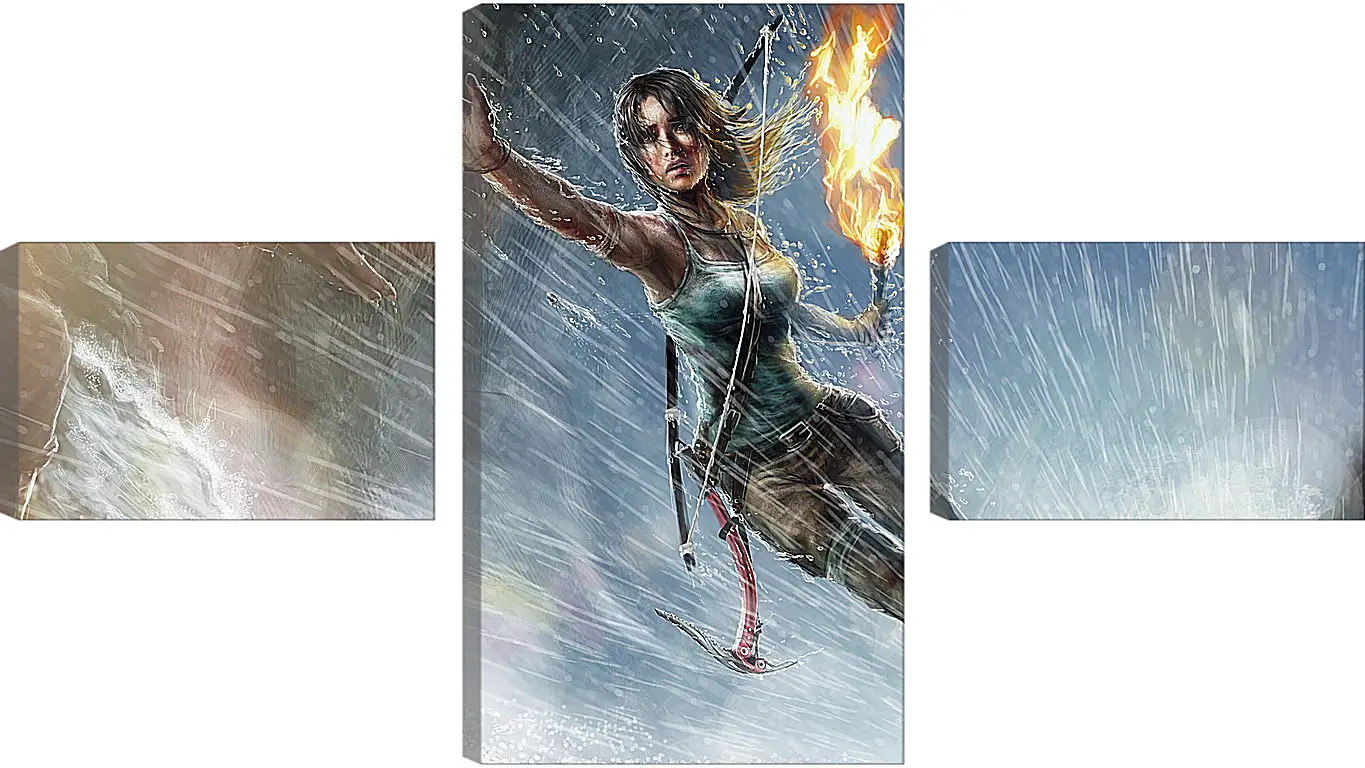 Модульная картина - lara croft, tomb raider, girl