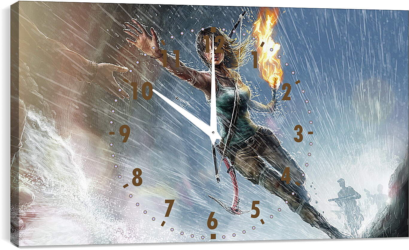 Часы картина - lara croft, tomb raider, girl