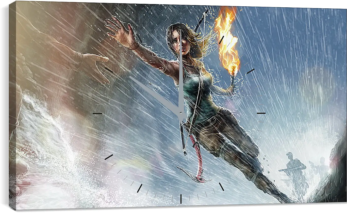 Часы картина - lara croft, tomb raider, girl