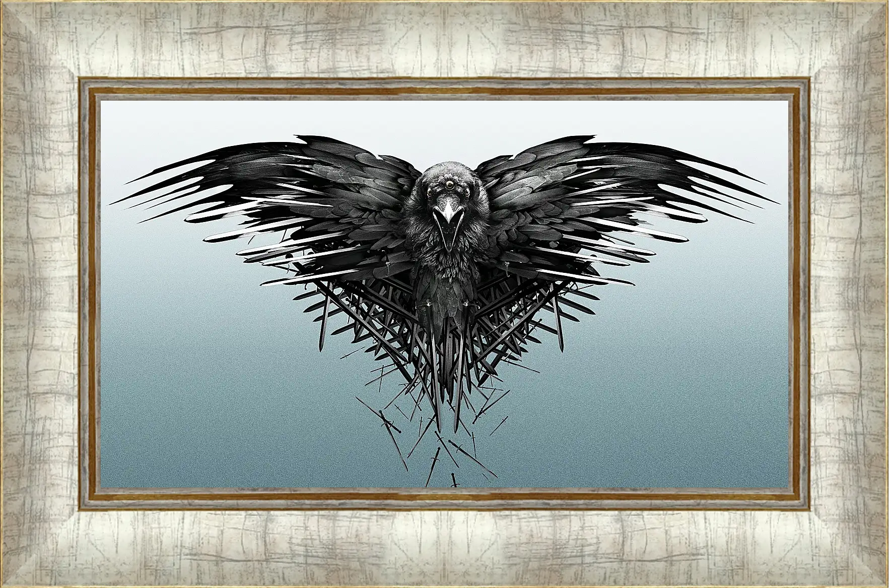 Картина в раме - game of thrones, game, raven
