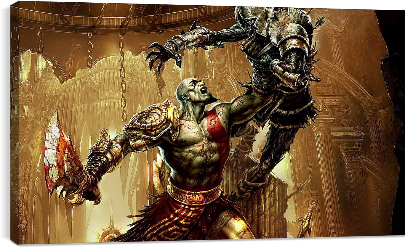 Постер и плакат - god of war, kratos, battle
