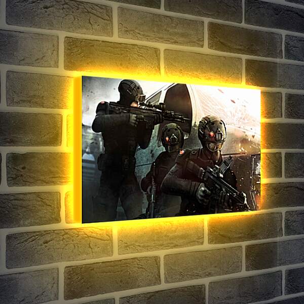 Лайтбокс световая панель - rainbow 6 patriots, soldiers, weapons
