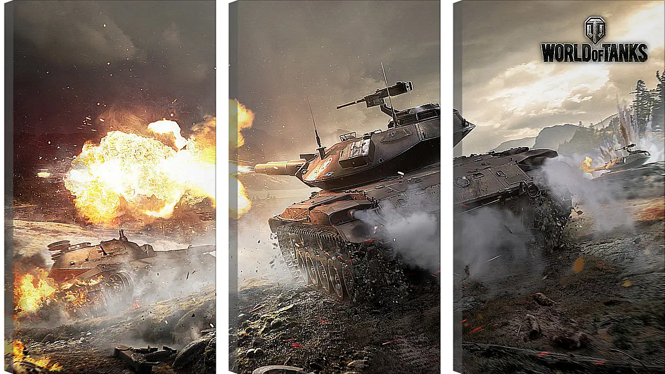 Модульная картина - world of tanks, wargaming net, wot