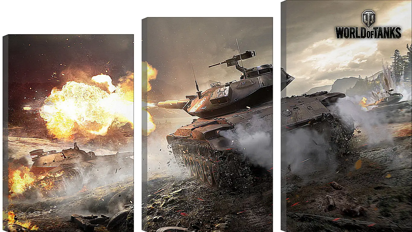 Модульная картина - world of tanks, wargaming net, wot