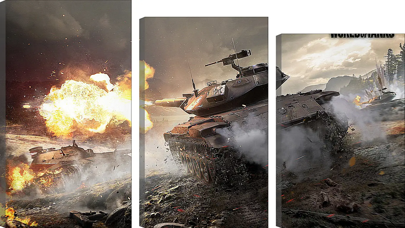 Модульная картина - world of tanks, wargaming net, wot