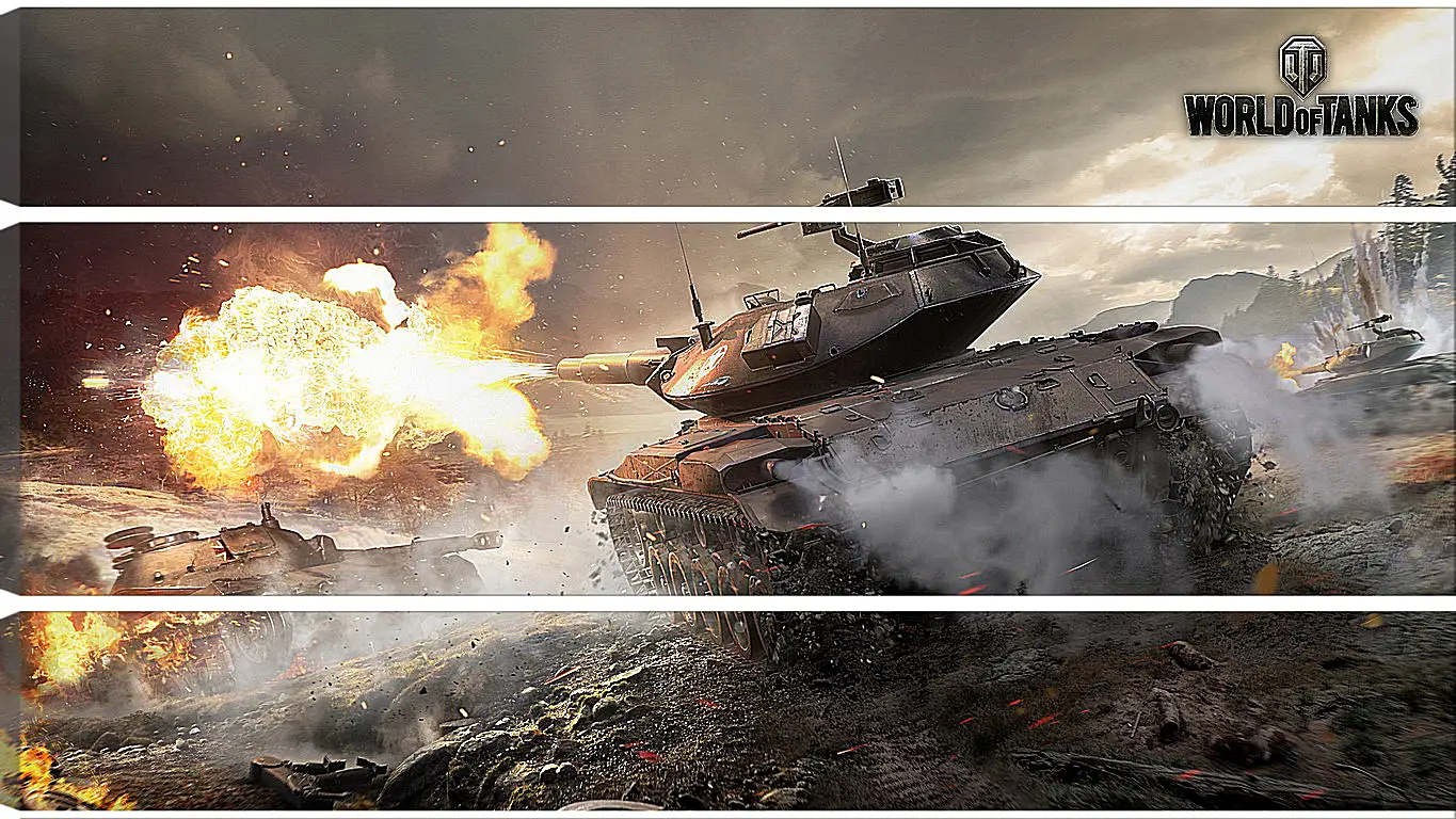 Модульная картина - world of tanks, wargaming net, wot