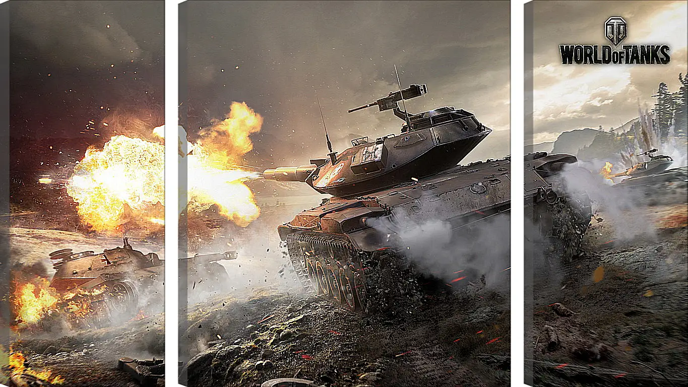 Модульная картина - world of tanks, wargaming net, wot