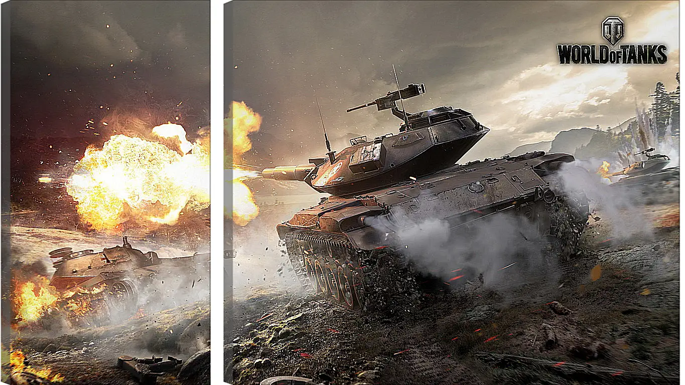 Модульная картина - world of tanks, wargaming net, wot