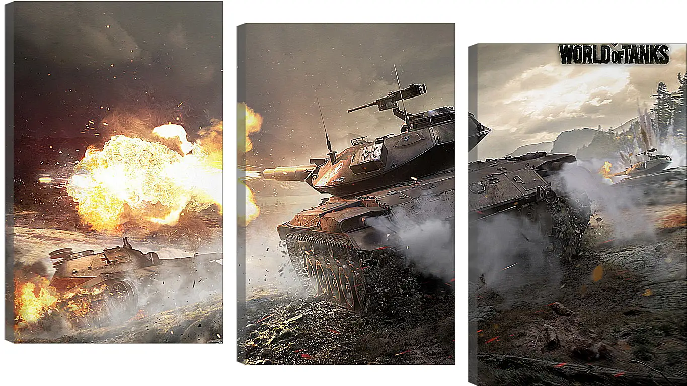 Модульная картина - world of tanks, wargaming net, wot