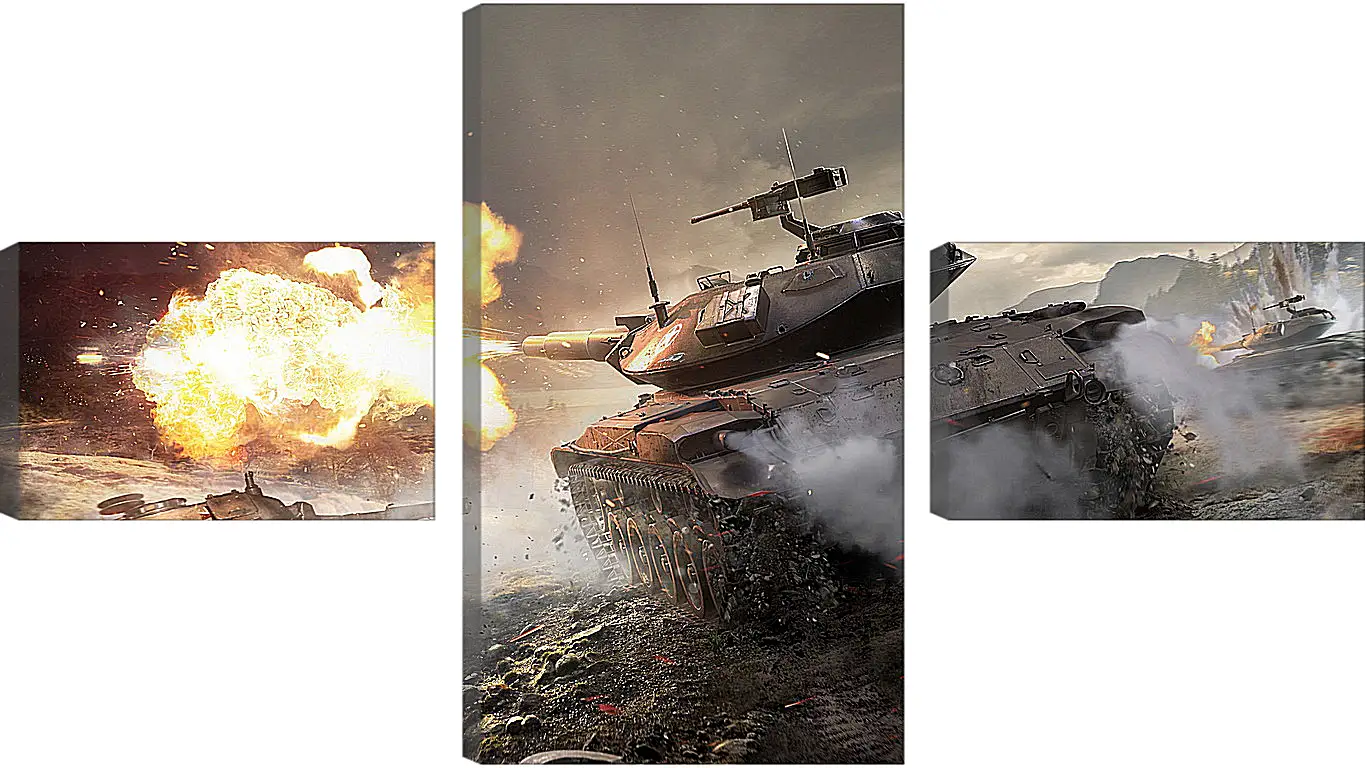 Модульная картина - world of tanks, wargaming net, wot