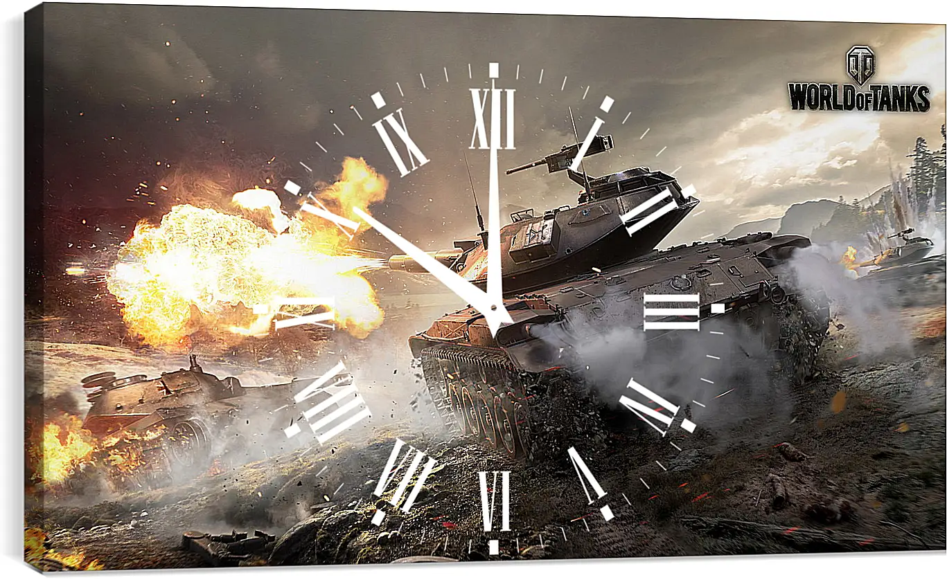 Часы картина - world of tanks, wargaming net, wot