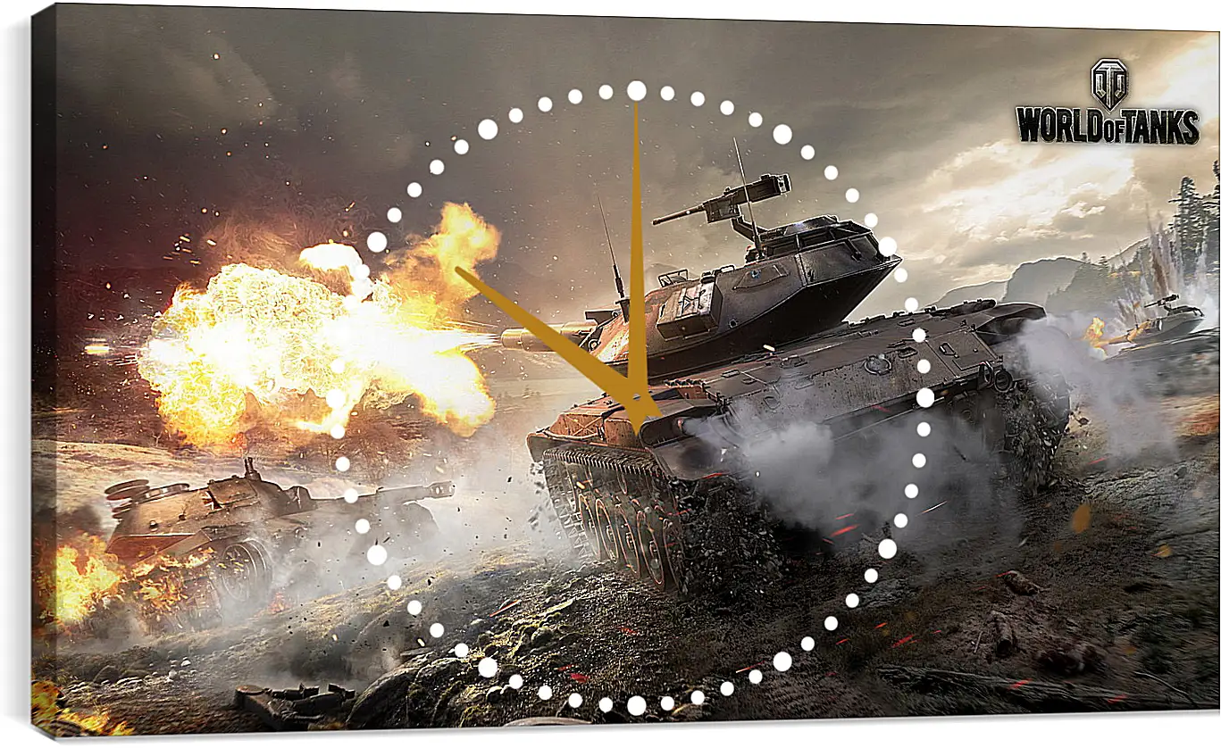 Часы картина - world of tanks, wargaming net, wot