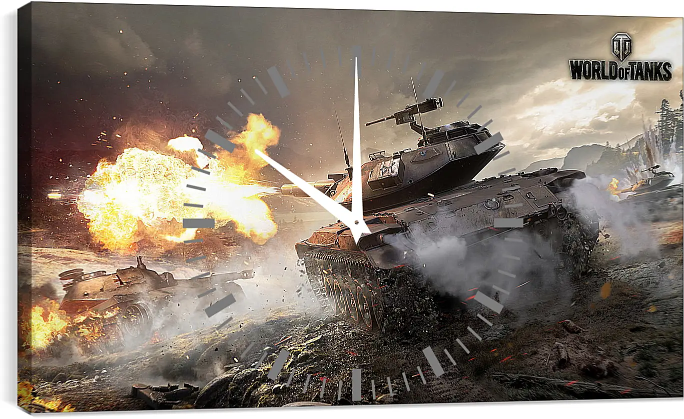 Часы картина - world of tanks, wargaming net, wot