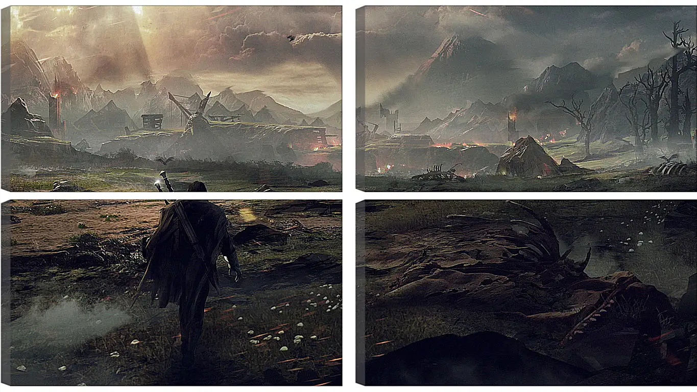 Модульная картина - middle-earth shadow of mordor, the lord of the rings, talion
