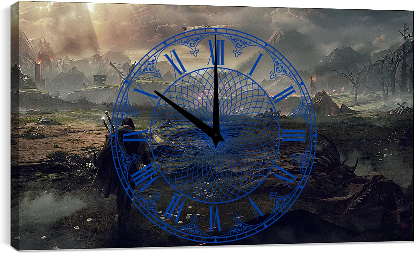 Часы картина - middle-earth shadow of mordor, the lord of the rings, talion
