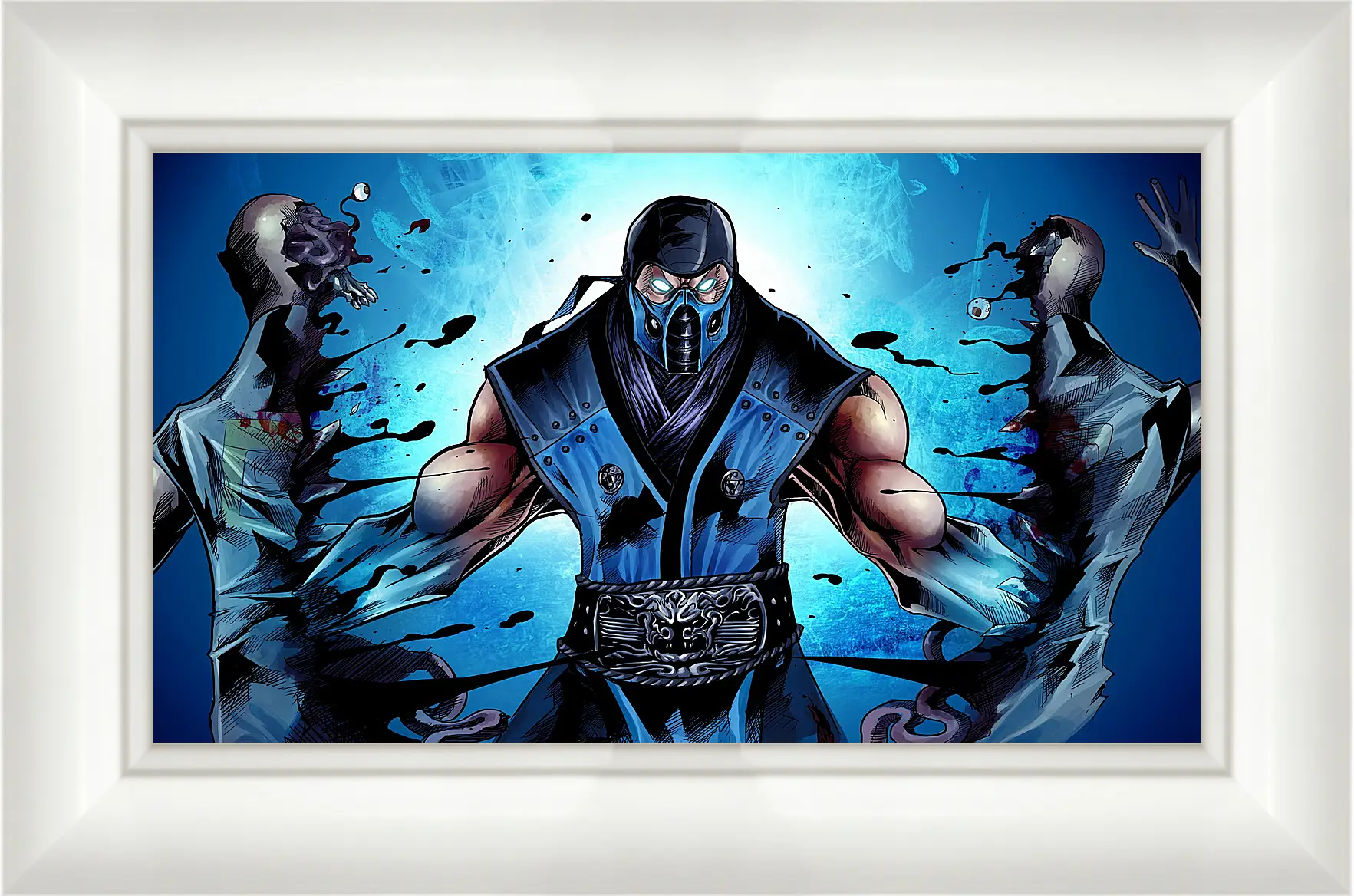 Картина в раме - mortal kombat, sub-zero, ninja