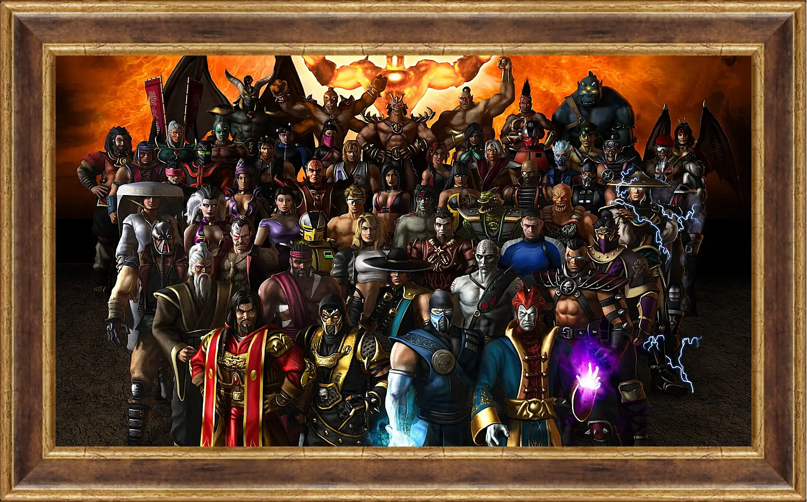 Картина в раме - mortal kombat, characters, faces