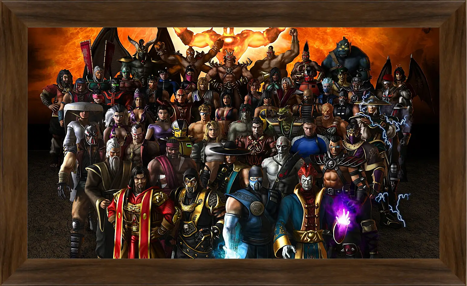 Картина в раме - mortal kombat, characters, faces