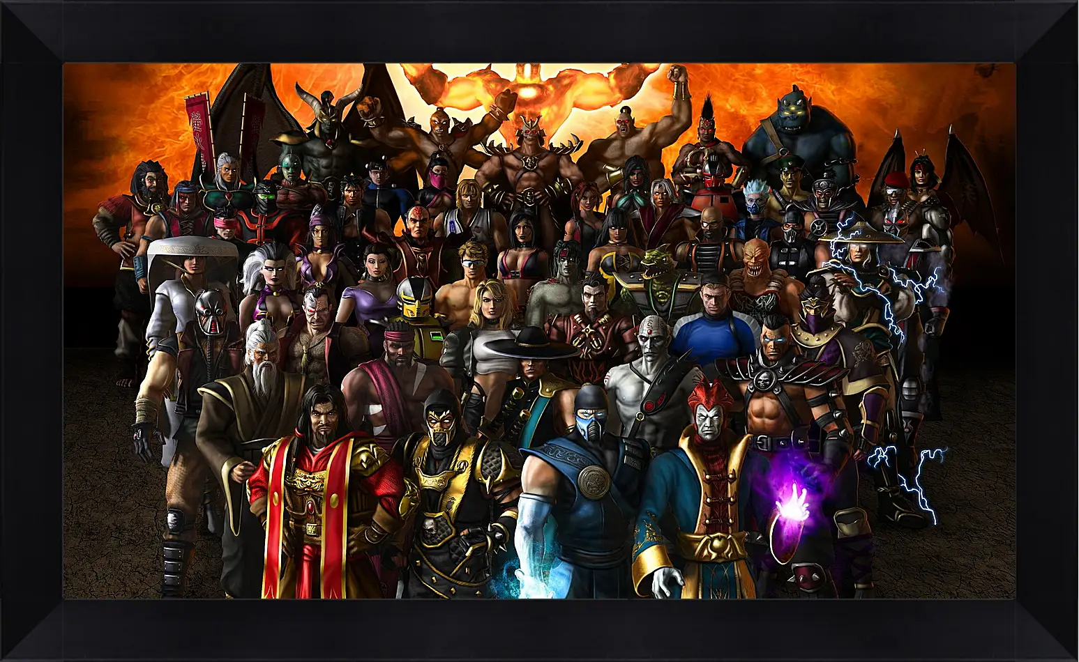 Картина в раме - mortal kombat, characters, faces