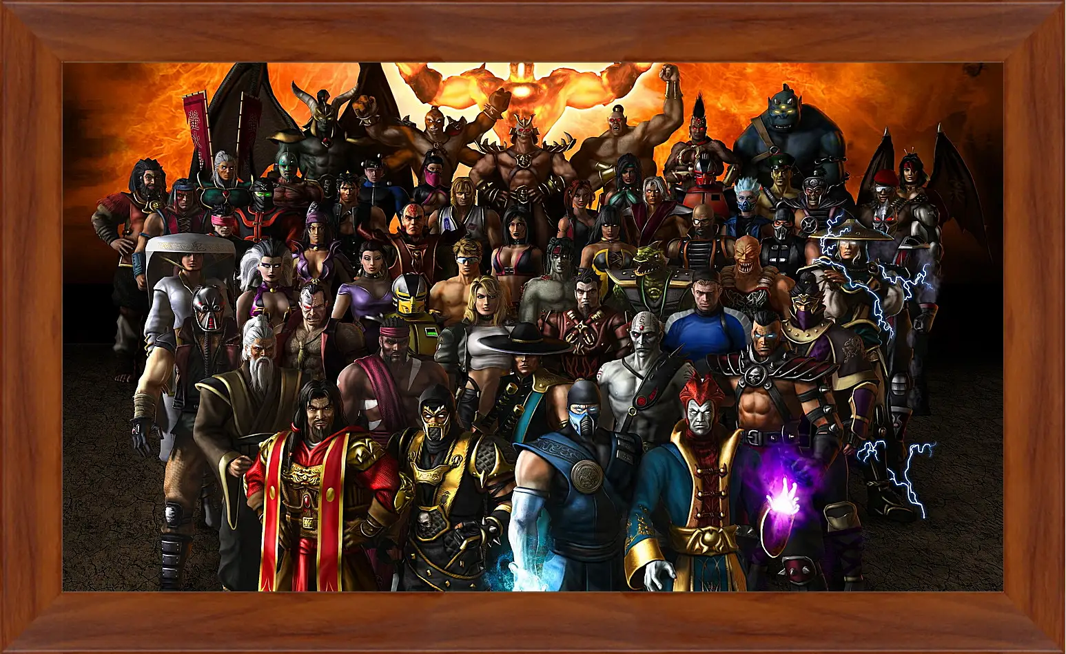 Картина в раме - mortal kombat, characters, faces