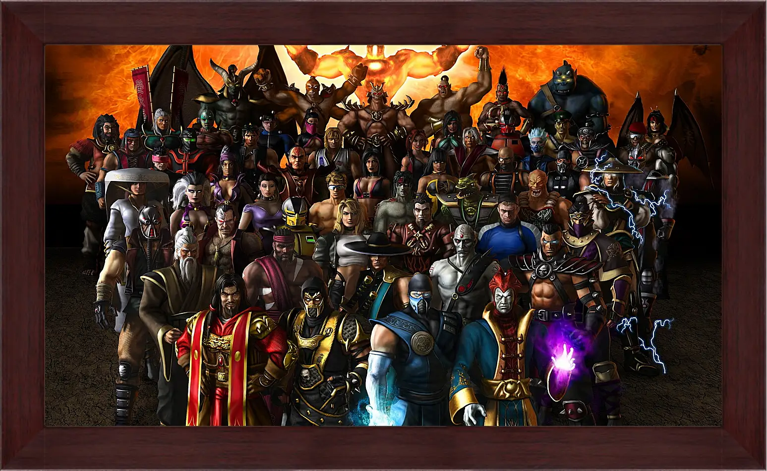 Картина в раме - mortal kombat, characters, faces