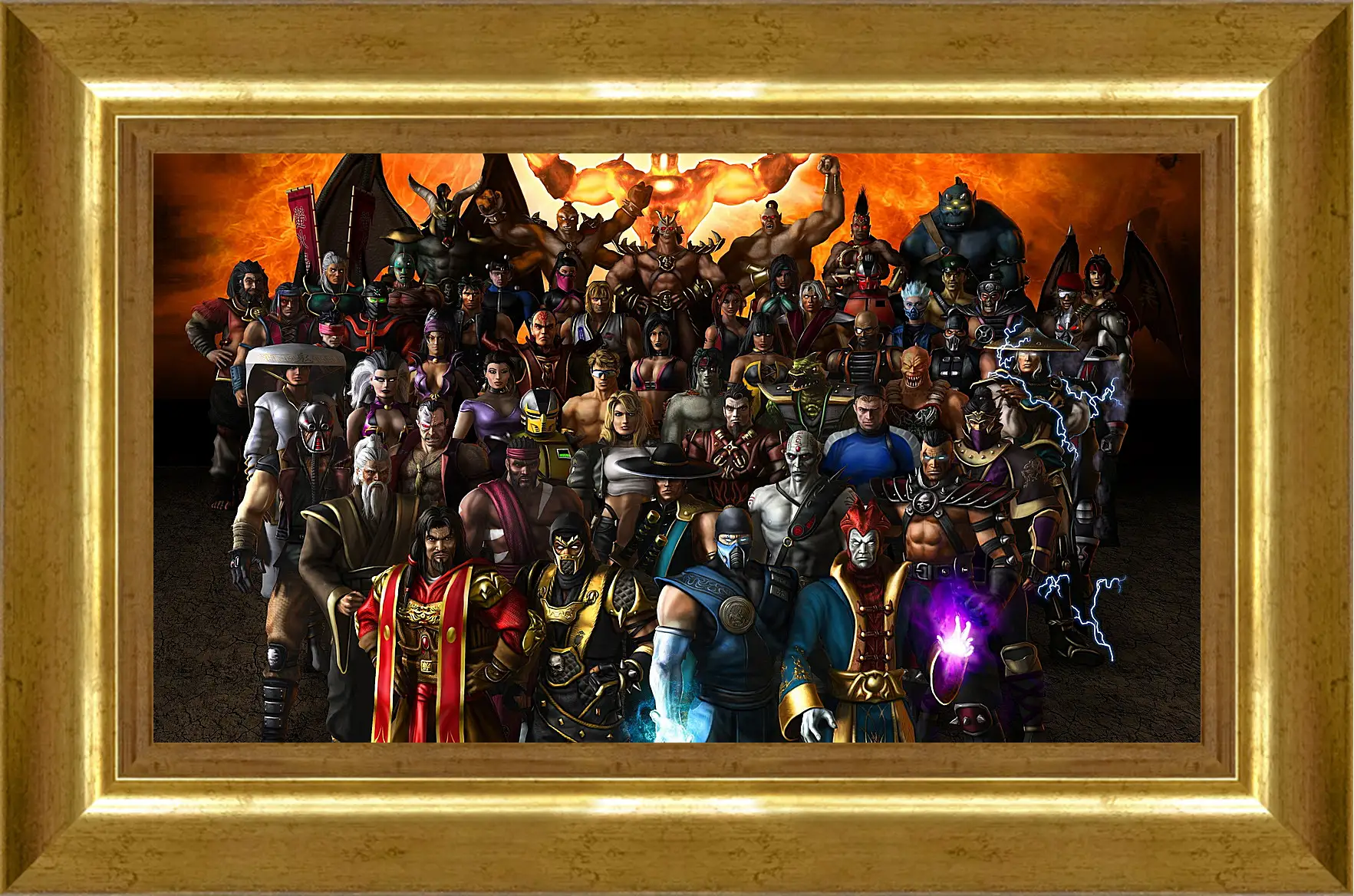 Картина в раме - mortal kombat, characters, faces