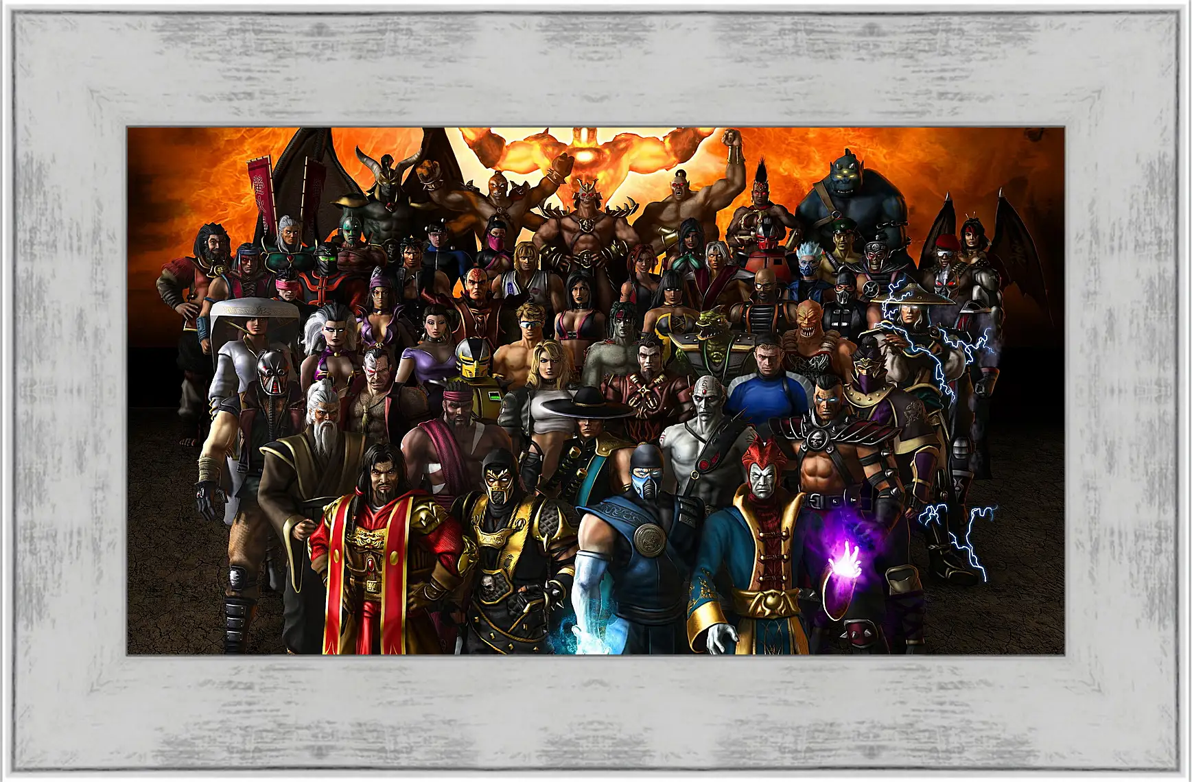 Картина в раме - mortal kombat, characters, faces