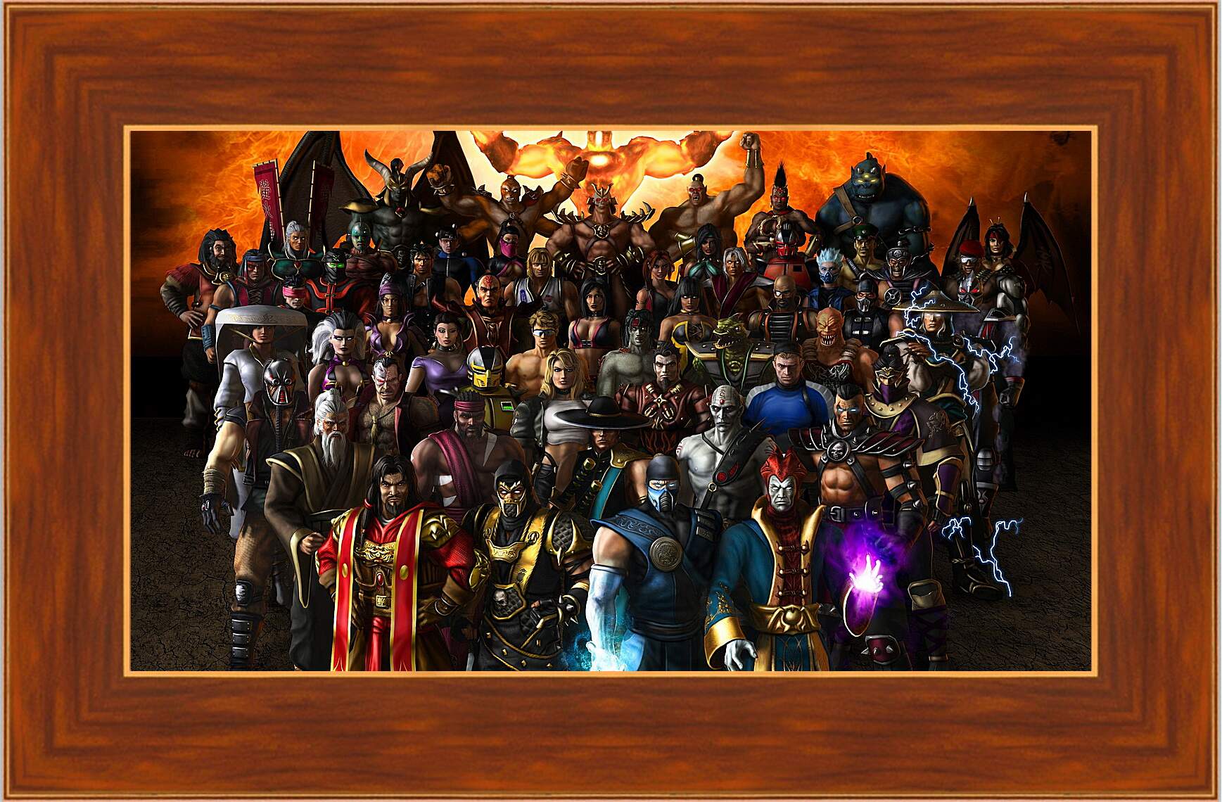 Картина в раме - mortal kombat, characters, faces