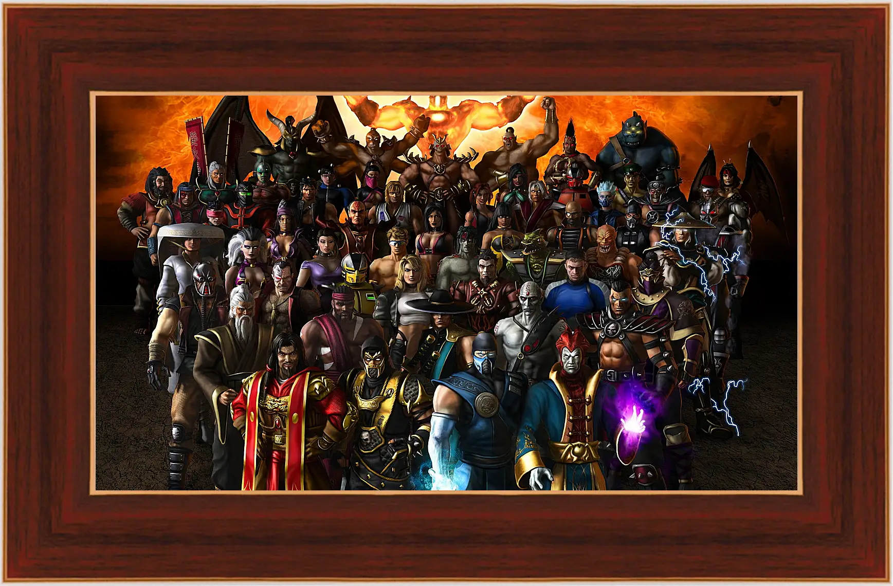 Картина в раме - mortal kombat, characters, faces