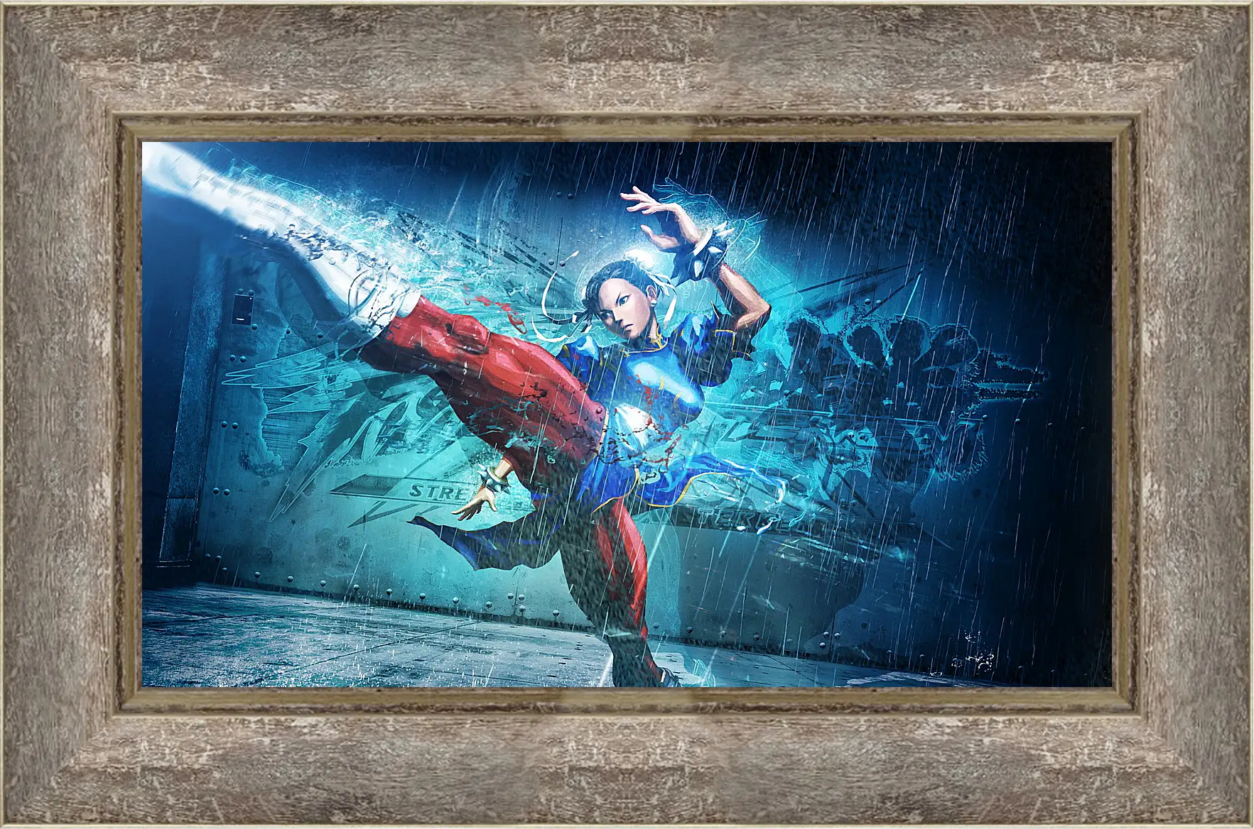 Картина в раме - street fighter x tekken, girl, chun-li
