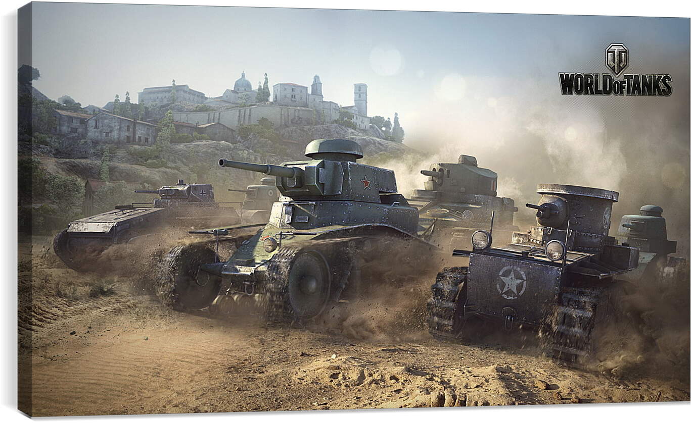 Постер и плакат - world of tanks, t1, renault ft