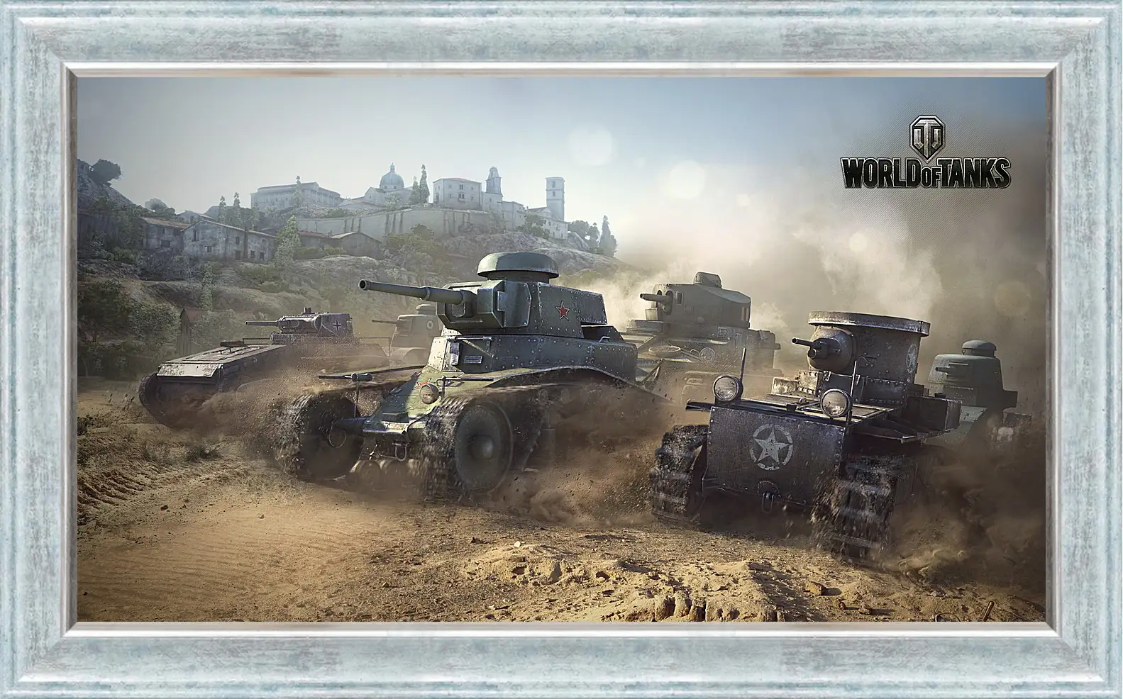 Картина в раме - world of tanks, t1, renault ft